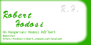 robert hodosi business card